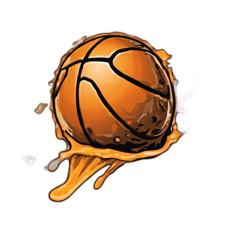 Melting Basketball Clipart