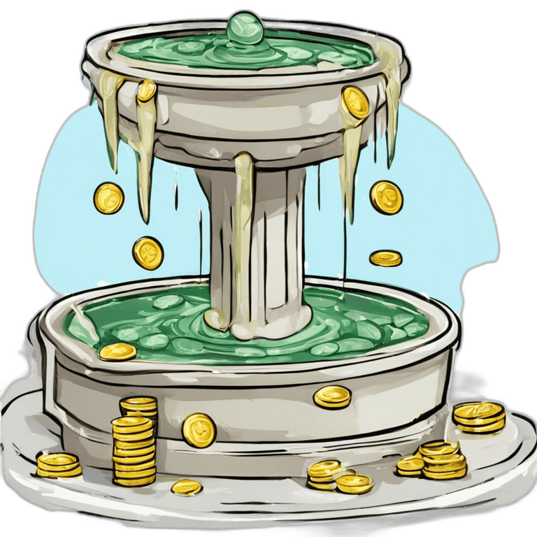 Money Fountain Clipart