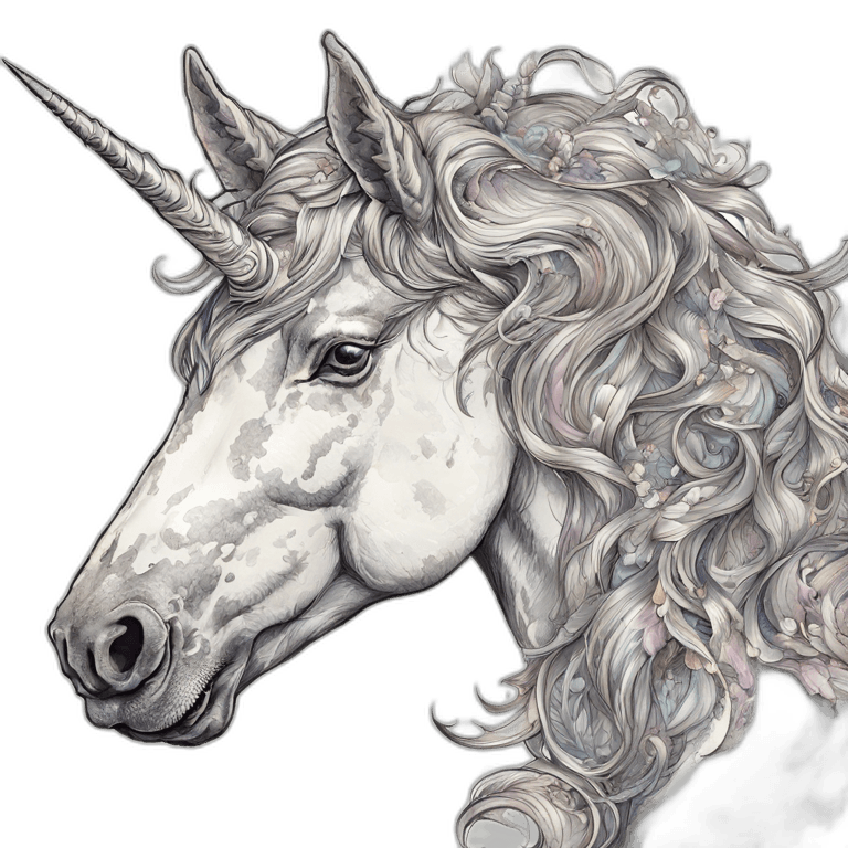 Intricate Unicorn Portrait