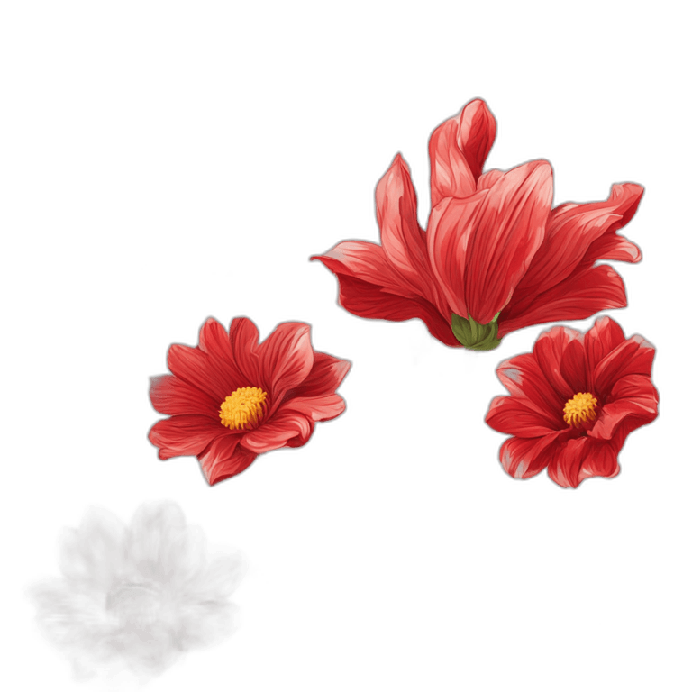 Red Floral Illustration