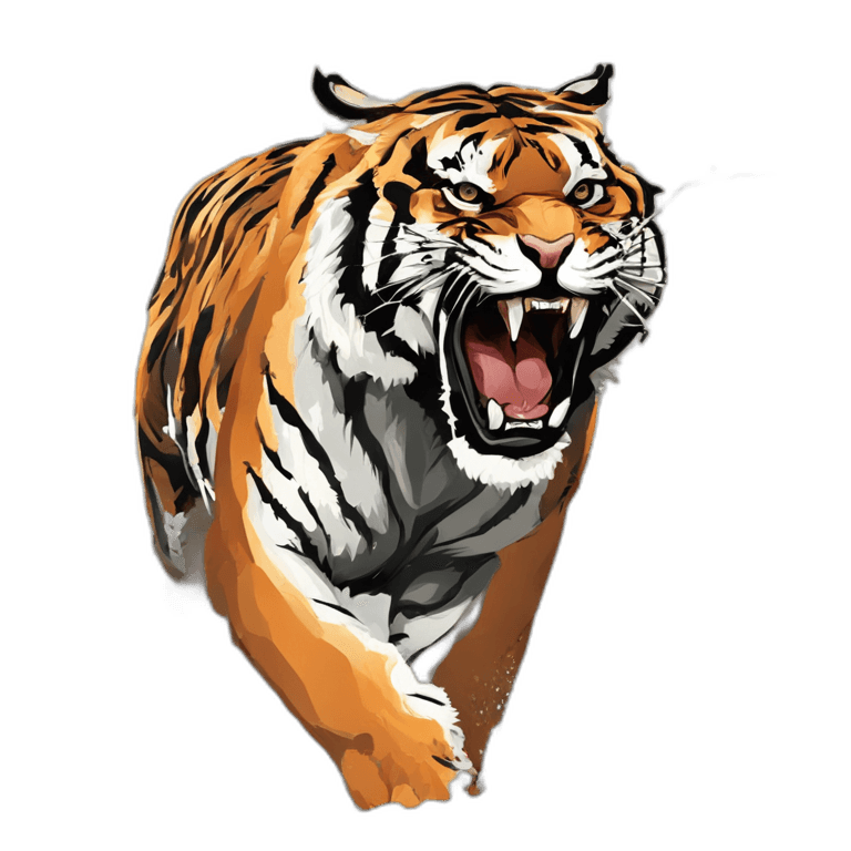 Roaring Tiger Clipart