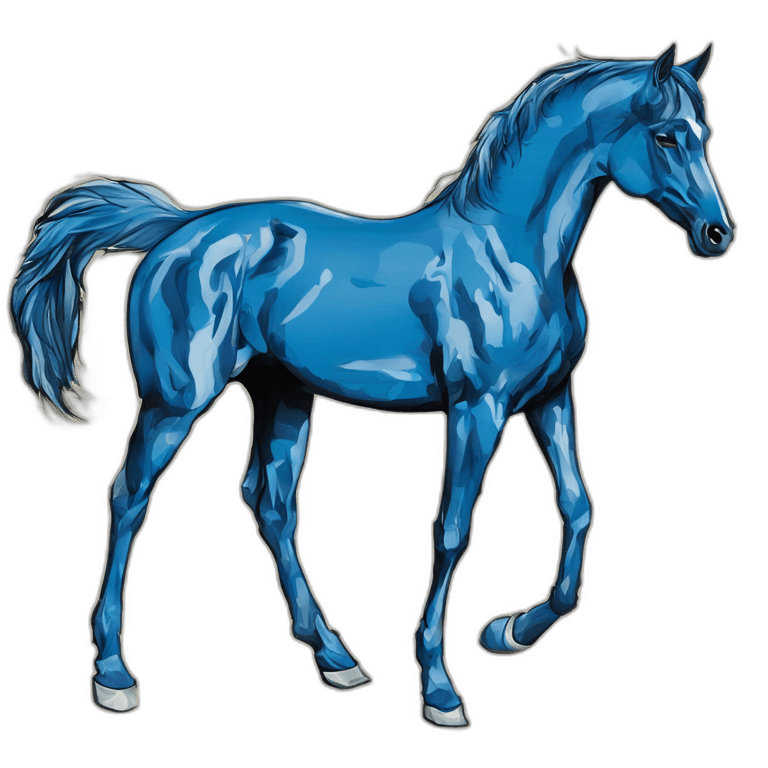 Transparent Blue Horse