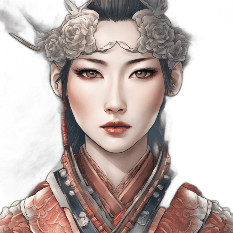 Samurai Woman Clipart