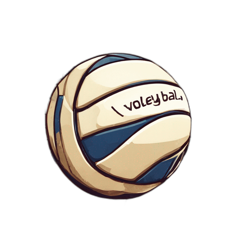 Vintage Volleyball Clipart