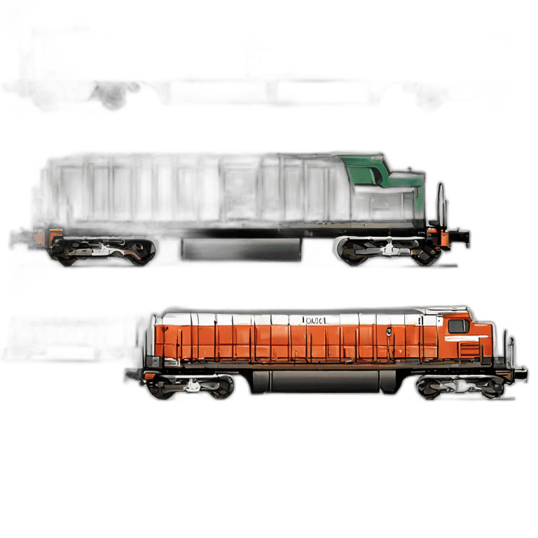Transparent Freight Train