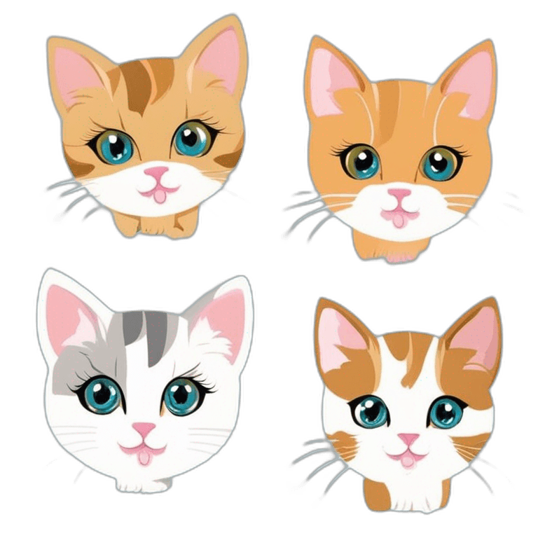 Three Kittens Clip Art