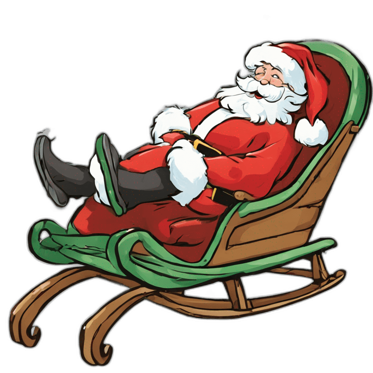 Broken Sleigh Santa