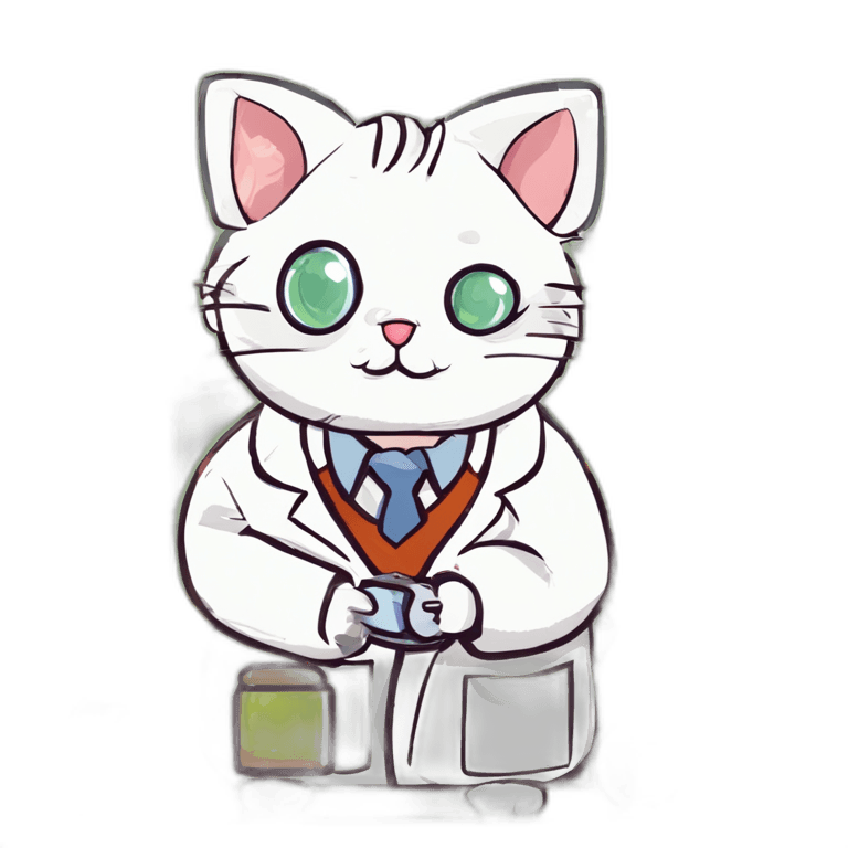 Scientist Cat Clipart