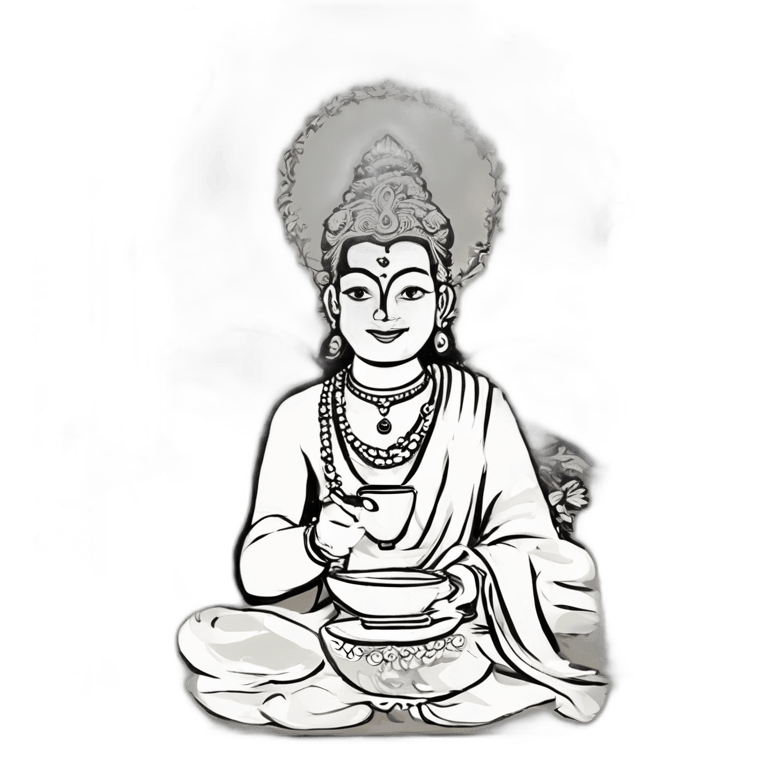Smiling Pandit Clipart