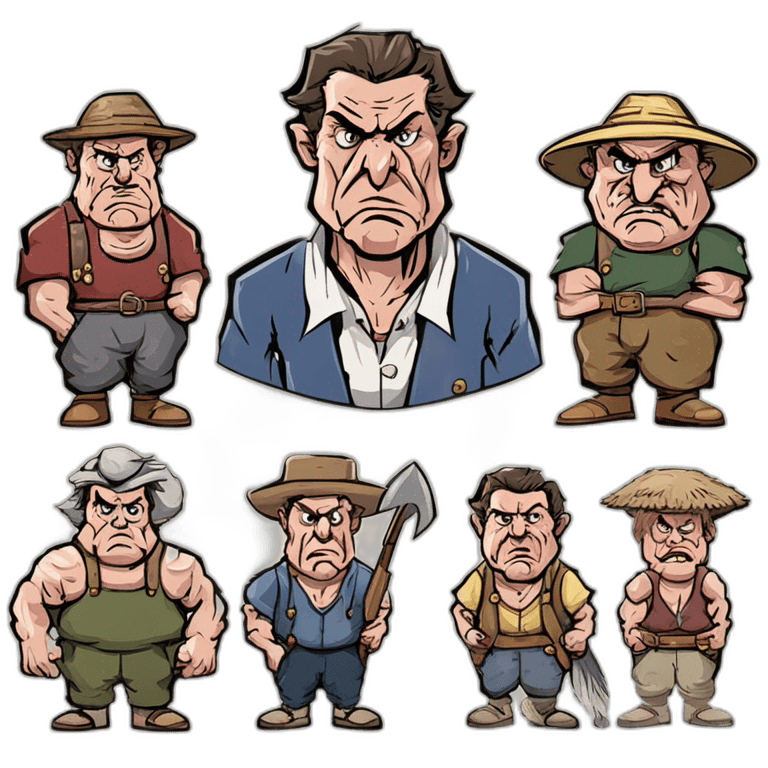 Furious Mob Clipart